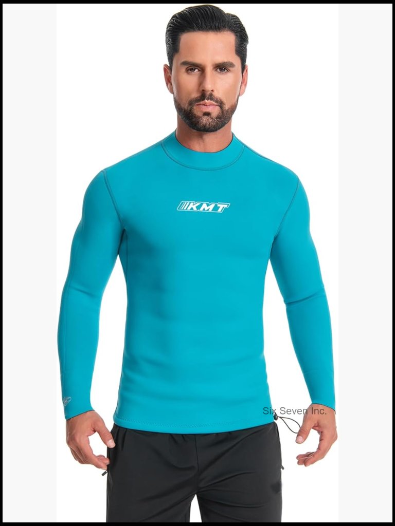 2mm Neoprene Long Sleeve Wetsuit Top Zipperless Pullover For Diving Surfing